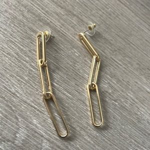 3 Link Gold Earrings